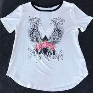 ‼️BRAND NEW White cut out shirt